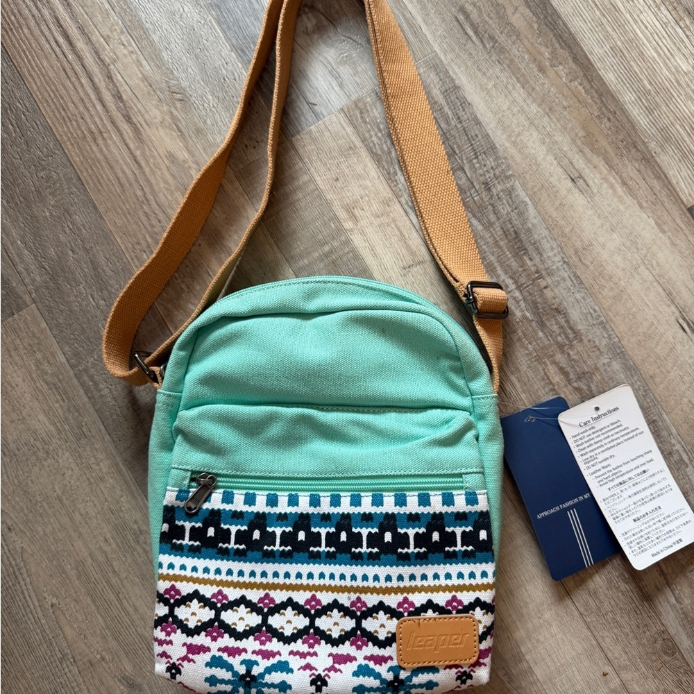 Leaper Mint Green Crossbody Bag